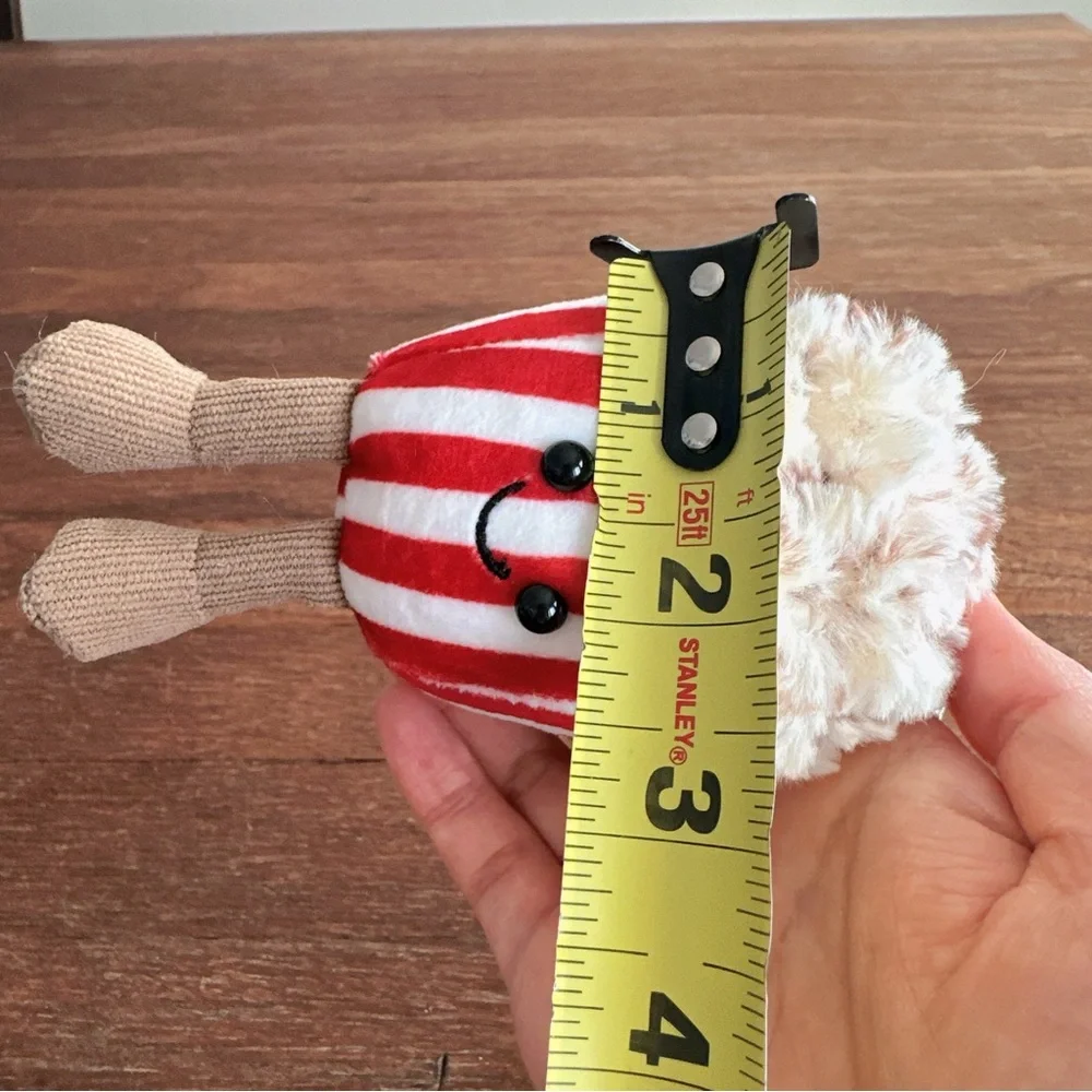 Cute Popcorn Plush Toy Aesthetic Kawaii Soft Stuffed Doll Funny Gift